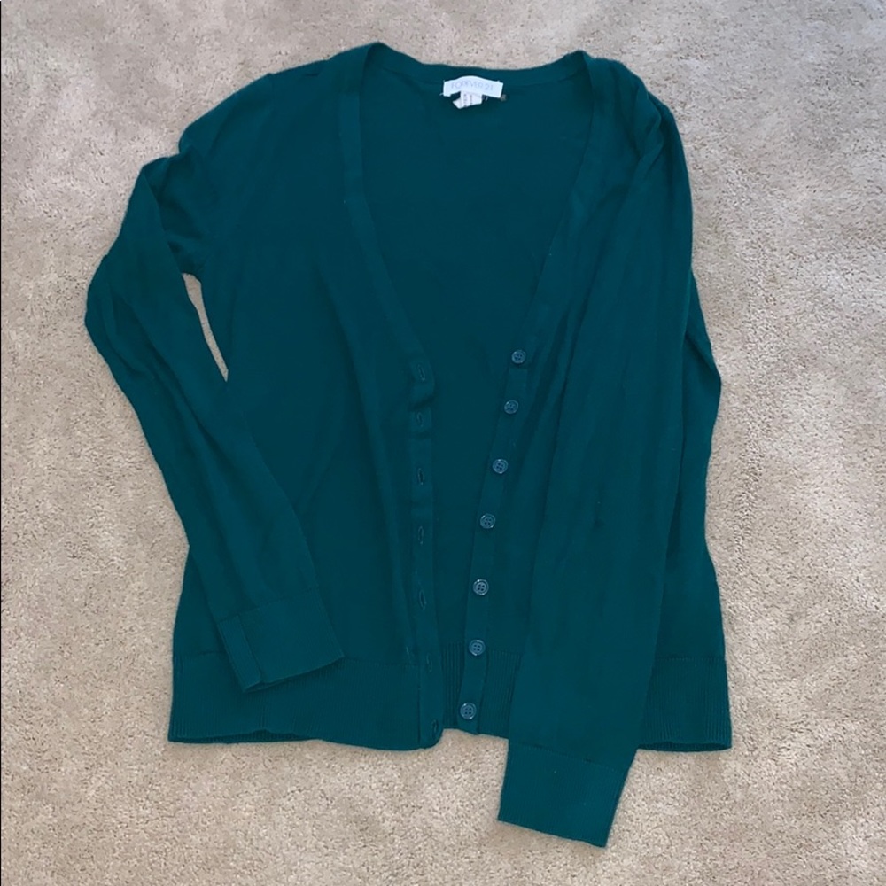 Forever 21 Green Cardigan